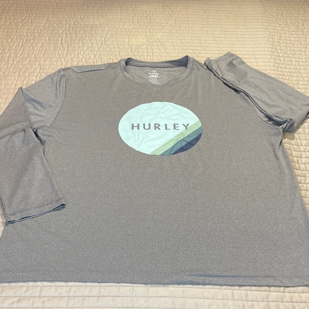 Hurley MENS SIZE XXL Blue and Gray Long Sleeve Tee